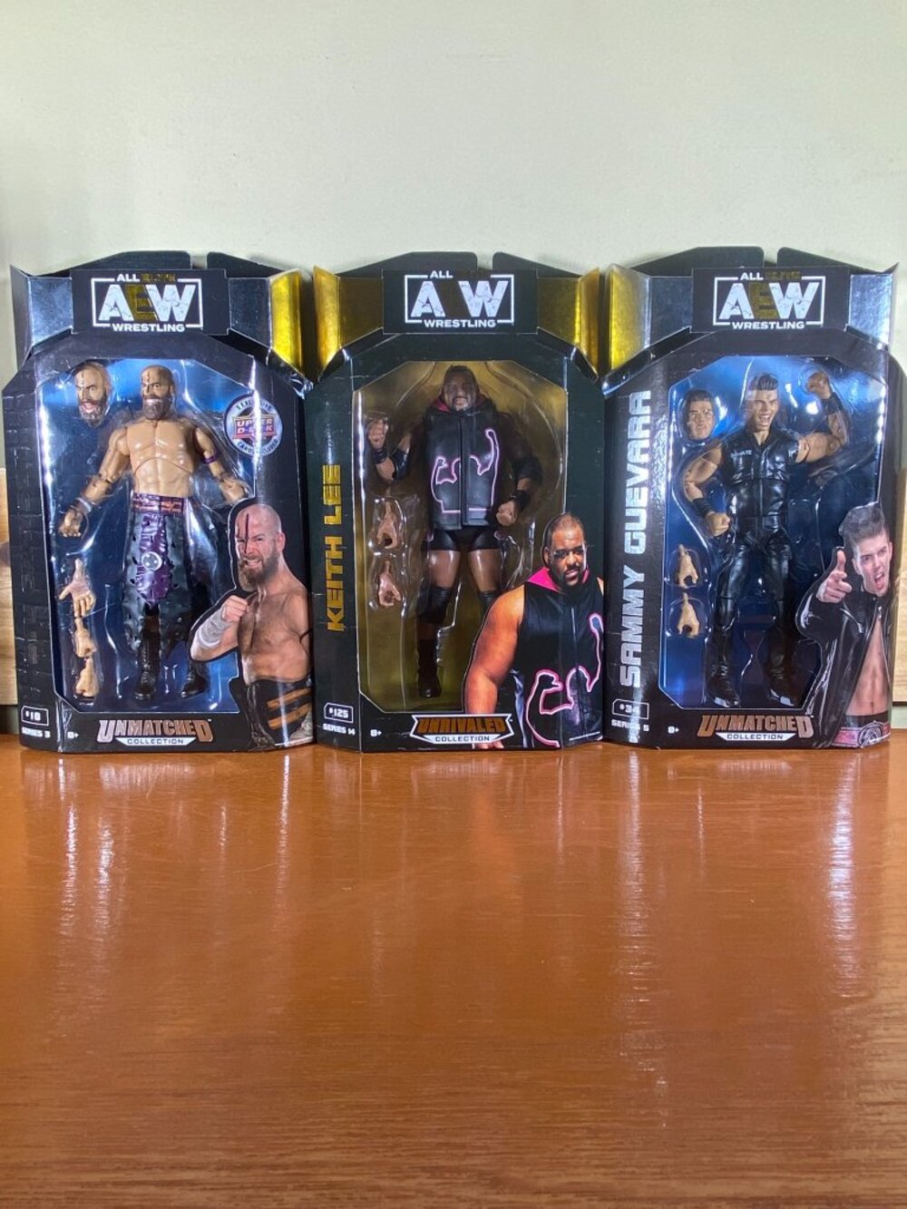 AEW Figure Lot of 3 Stu Grayson / Keith Lee / Sammy Guevara Unrivaled Unmatched